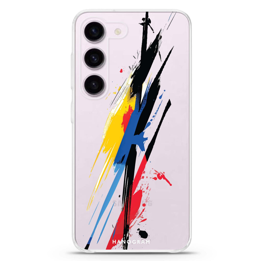 Colorwave Creations ultra-clear case for Samsung Galaxy S23/S22, front view