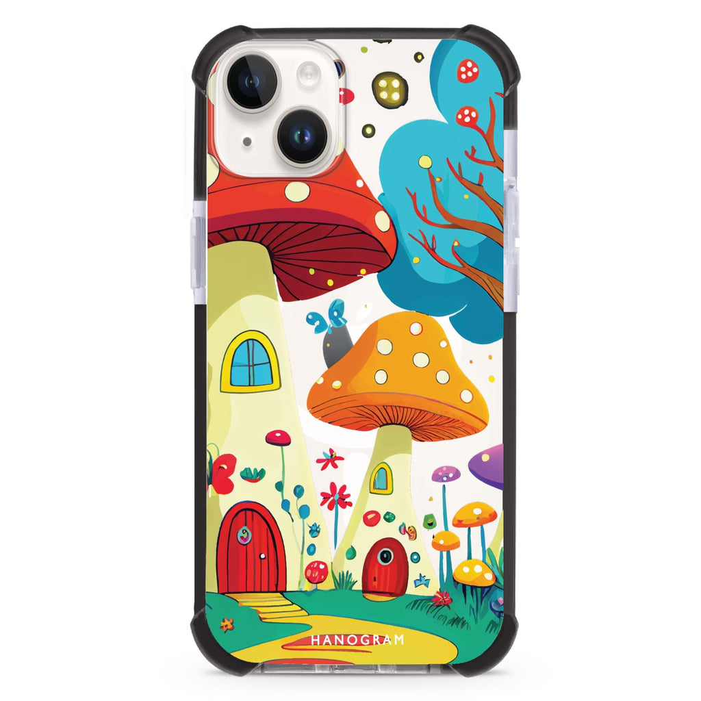 Mushroom Art iPhone 15 Plus MagSafe Compatible Ultra Shockproof Case