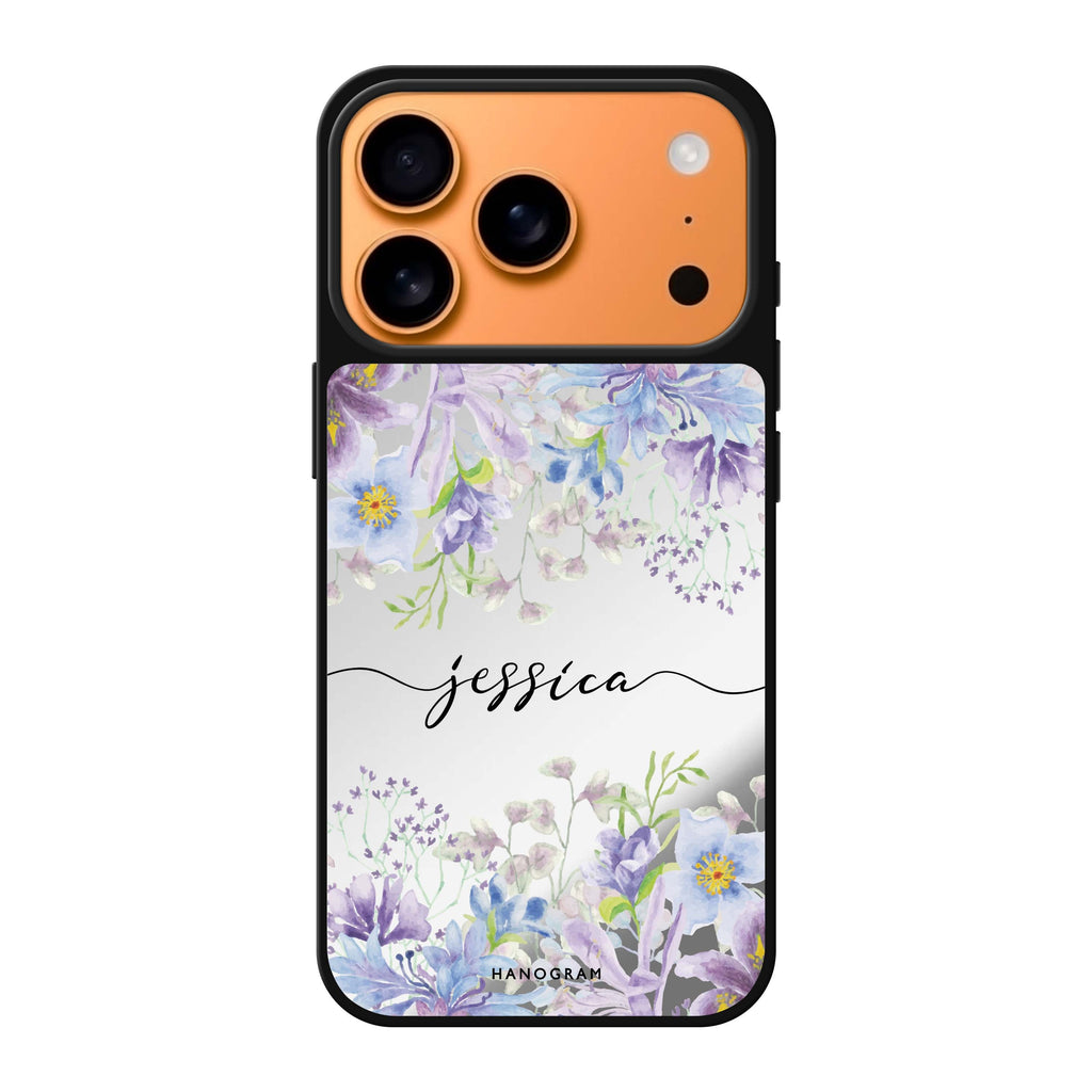 Flowers Bloom personalized name spring flower floral iPhone 17 Pro Max mirror case