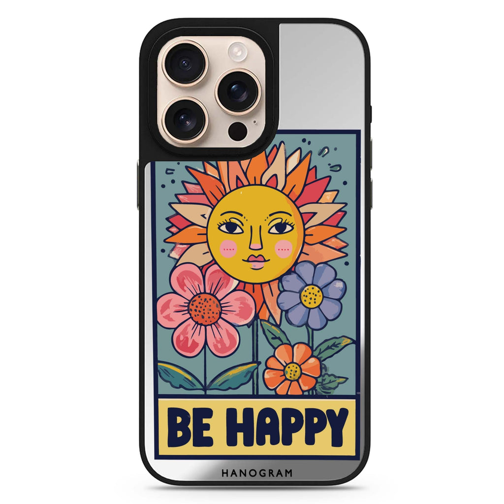 Sunny Smile cute aesthetic design iPhone 16/15/14 Pro Max & Pro mirror case