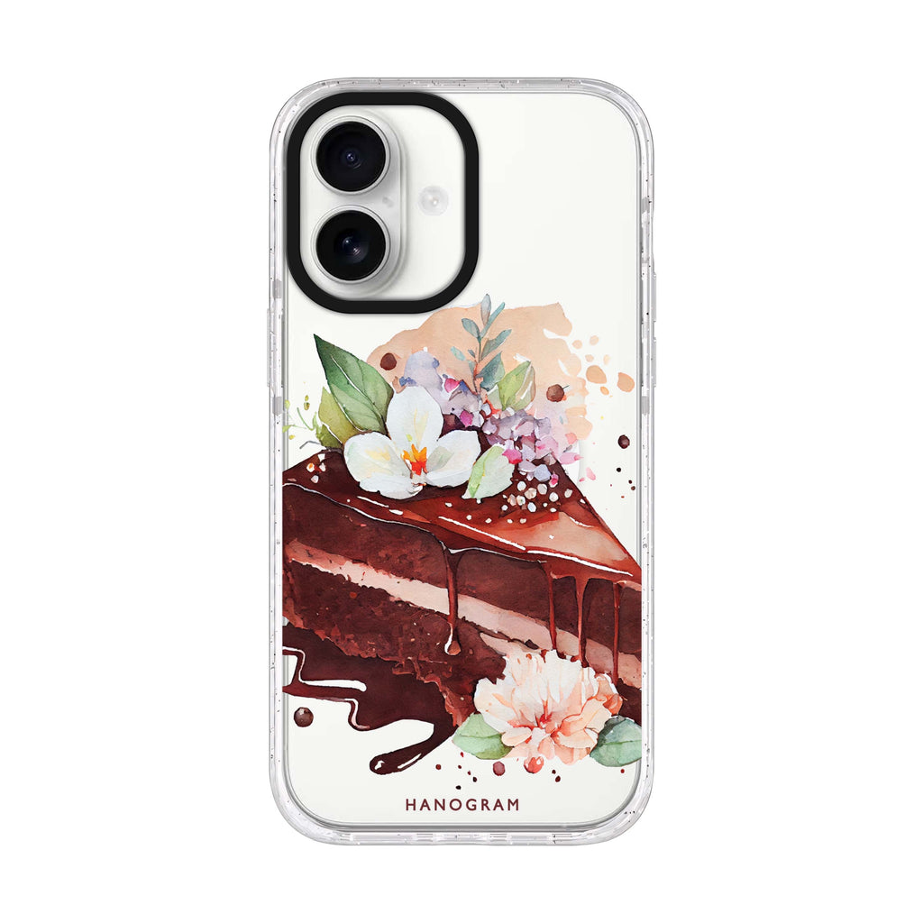 Floral Cake iPhone 17 ultra clear MagSafe case, front product view