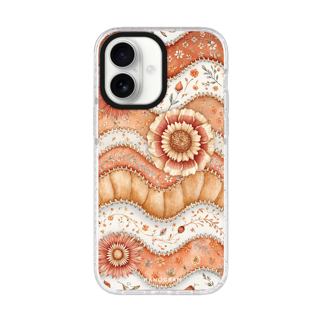 Apricot Petal Quilt iPhone 17 Ultra Clear Case - product image 1