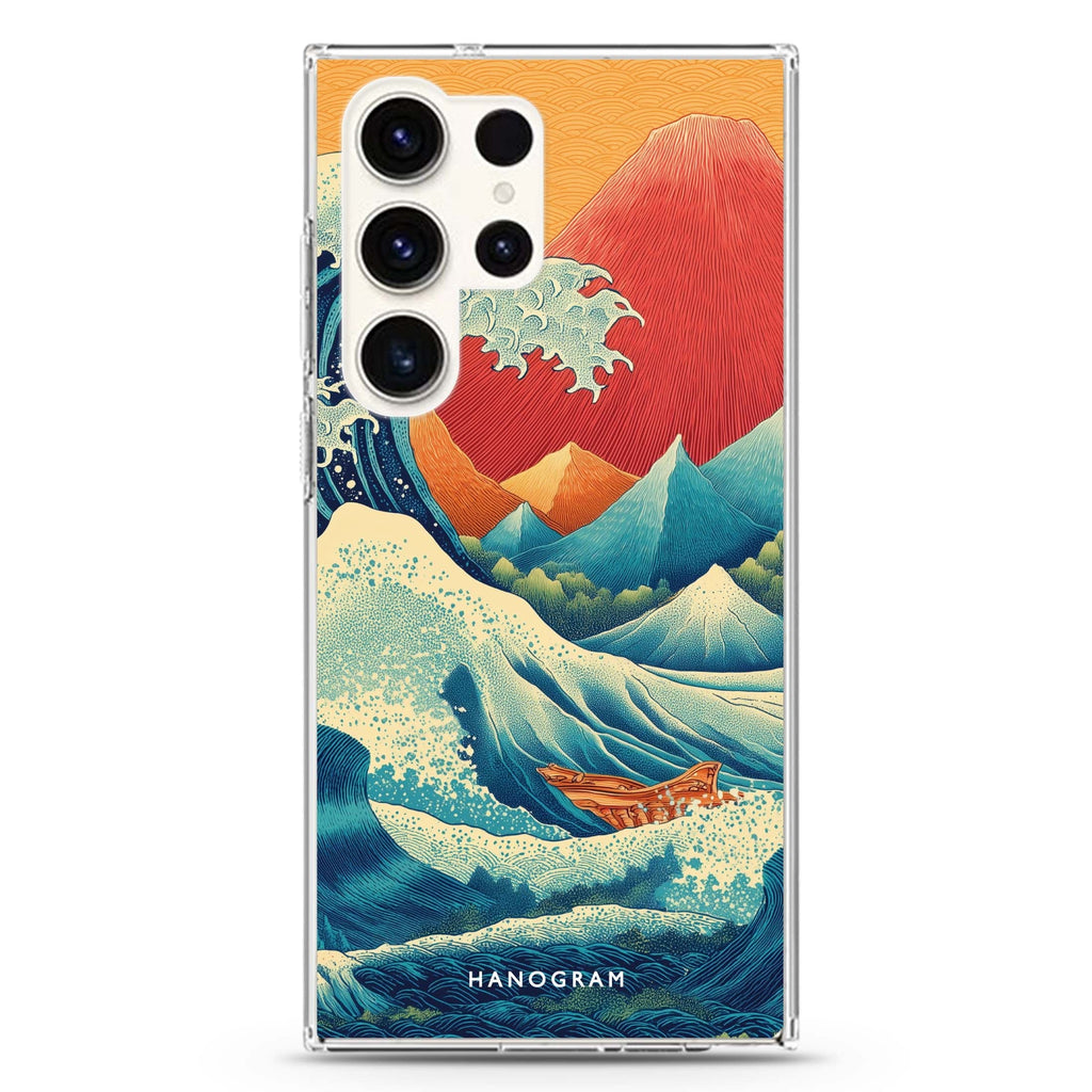 Rising Waves Samsung Galaxy Ultra Clear Case