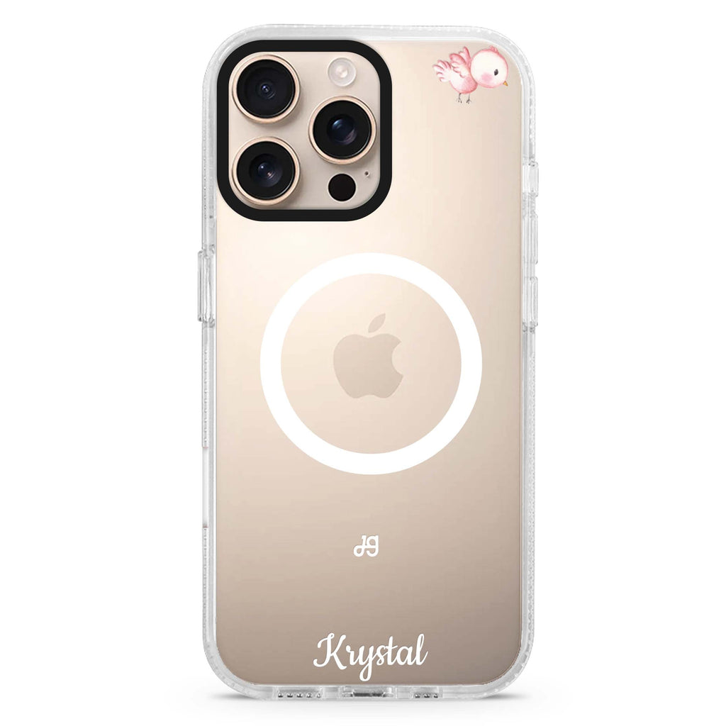 Bird of the Soul MagSafe Compatible iPhone 16 Pro Ultra Clear Case - Personalized and Stylish Protection