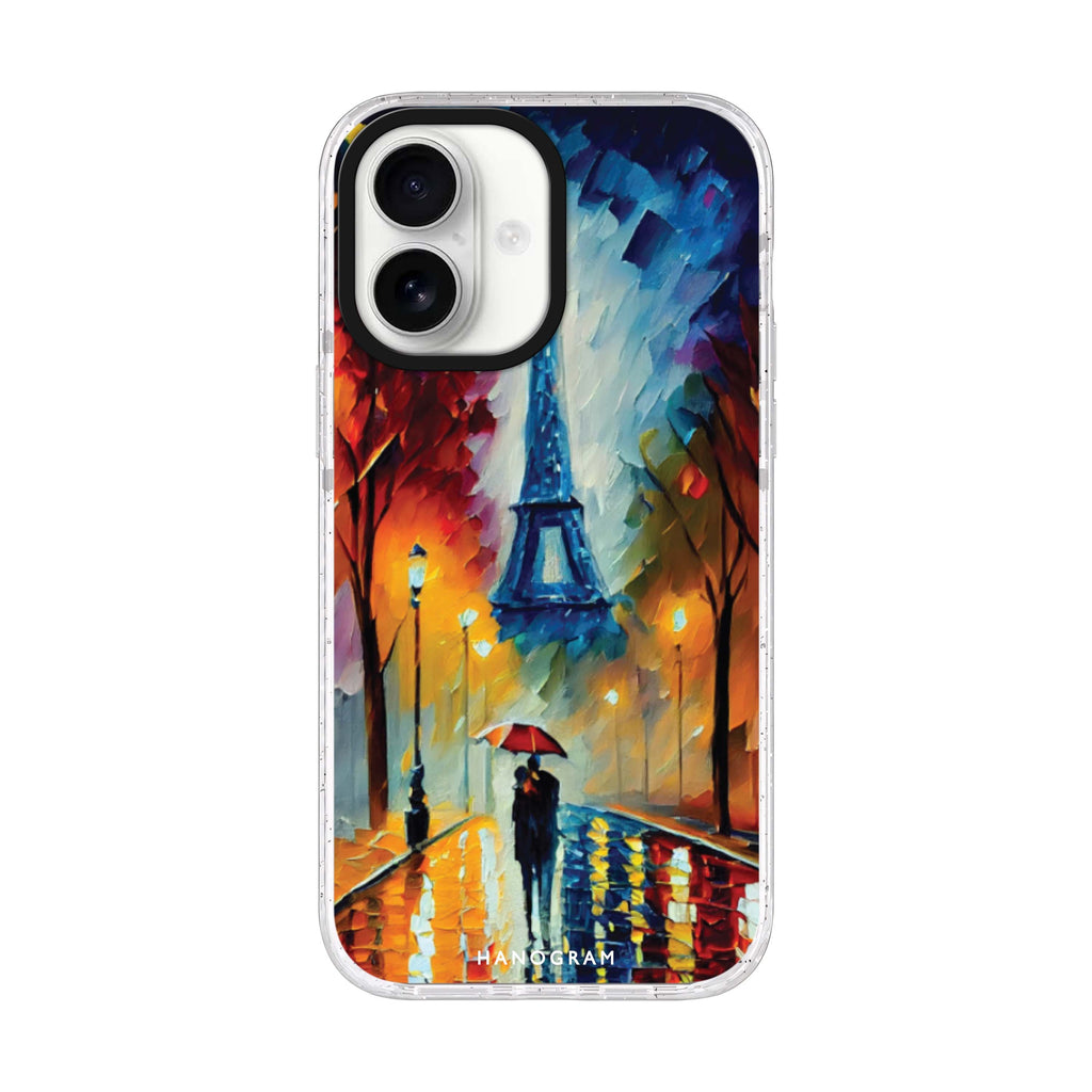 Romantic Paris iPhone 17 ultra clear MagSafe case, front product view