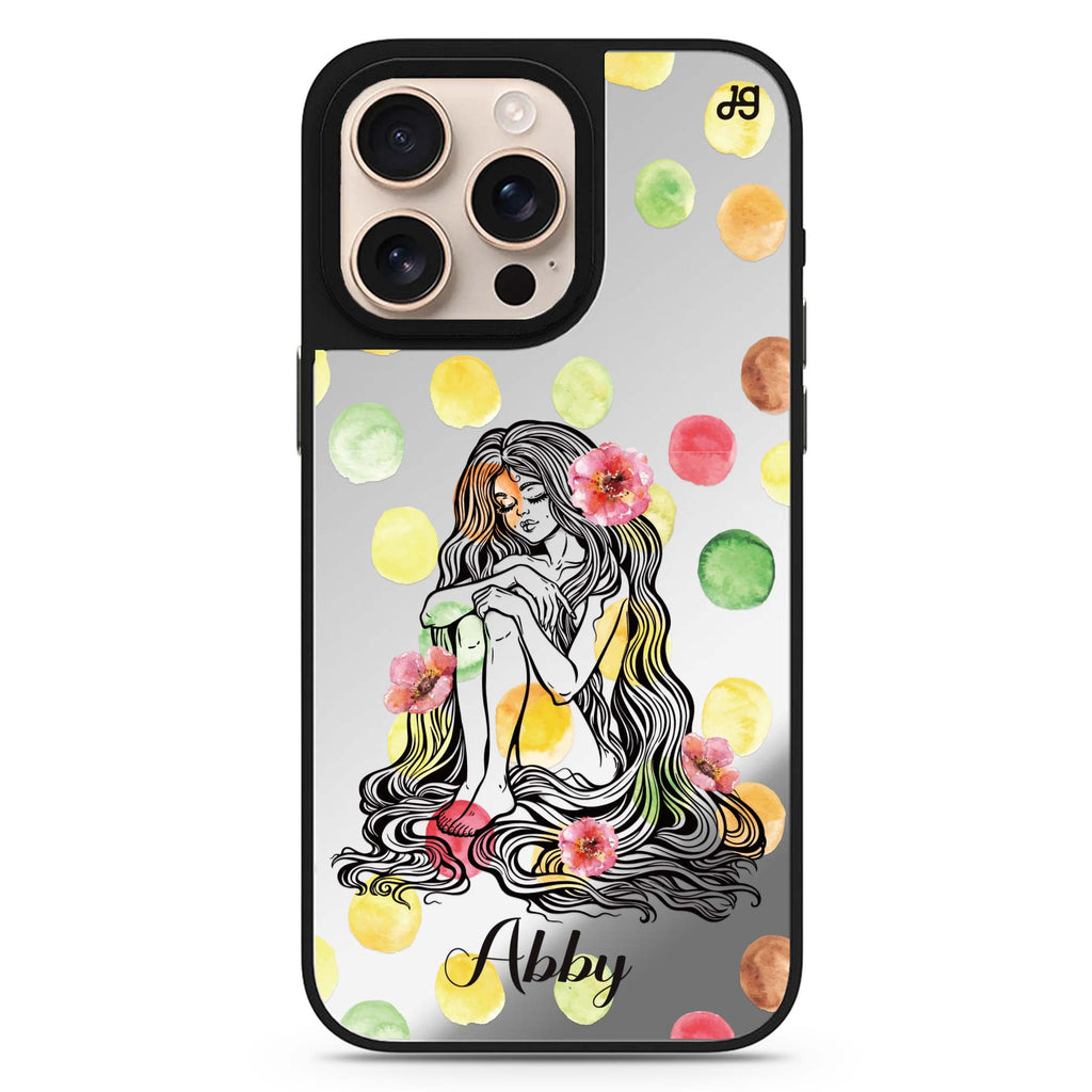 The Inner Self personalized name sleek reflective design iPhone 16/15/14 Pro Max & Pro mirror case