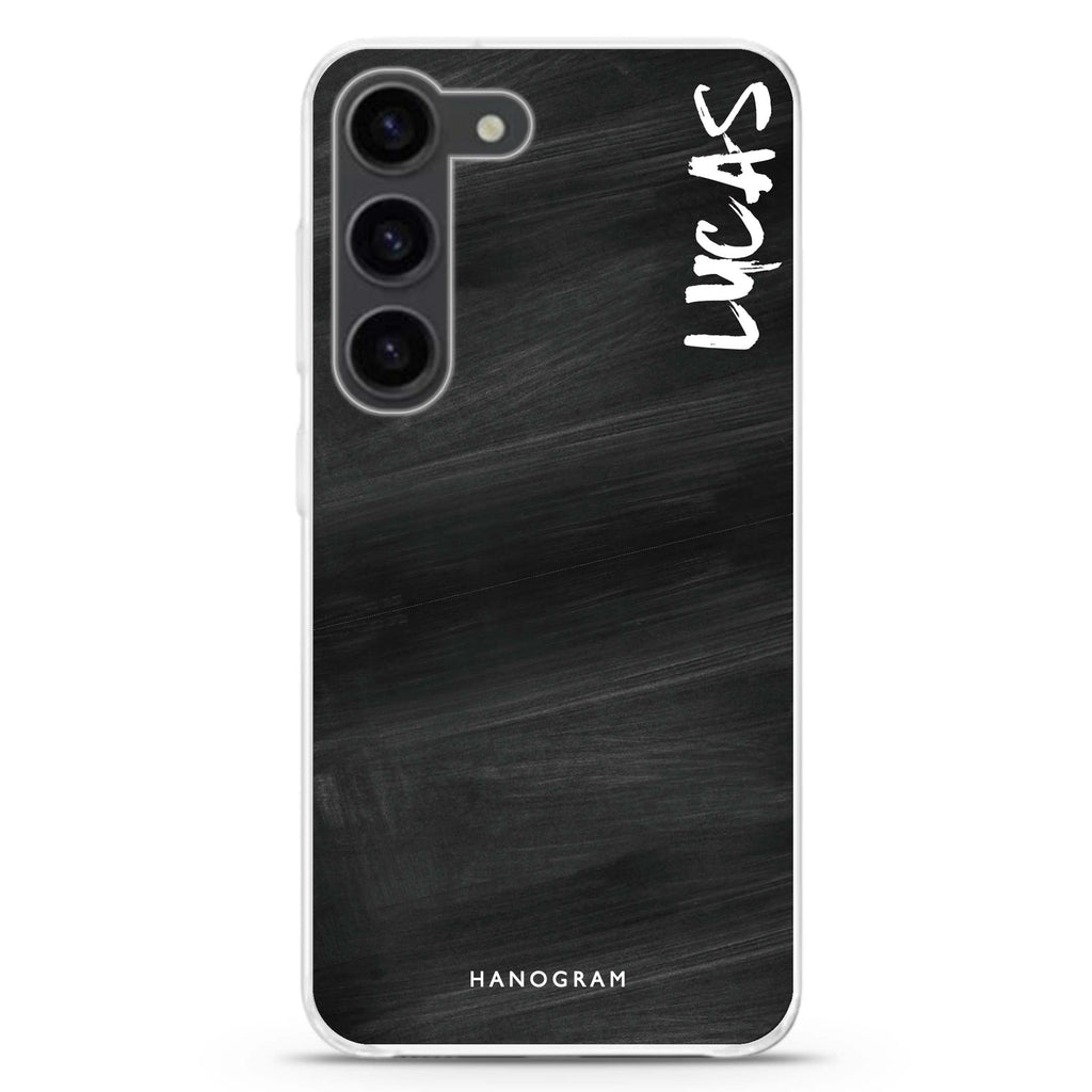 Burst Black personalized ultra-clear case for Samsung Galaxy S23/S22, front view