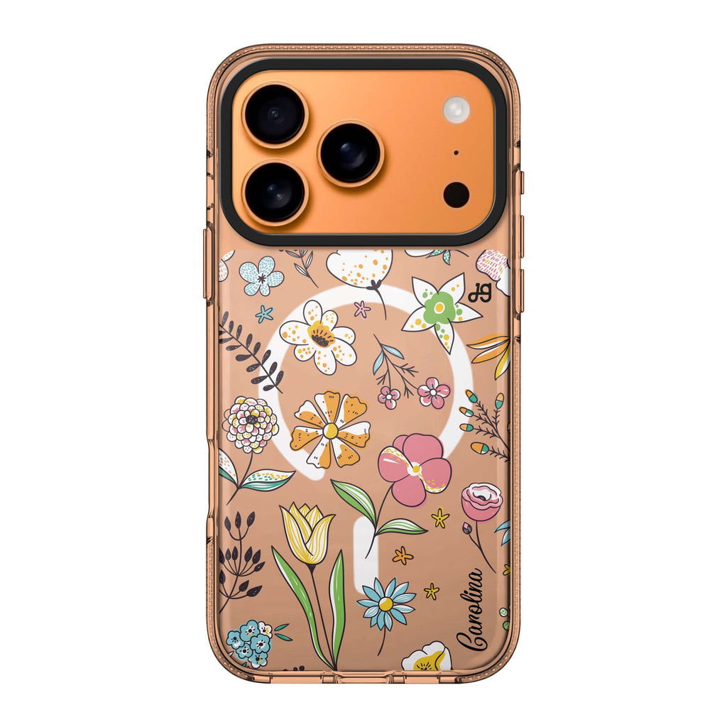Spring Moment personalized name typography spring iPhone 17 Pro Max ultra clear case