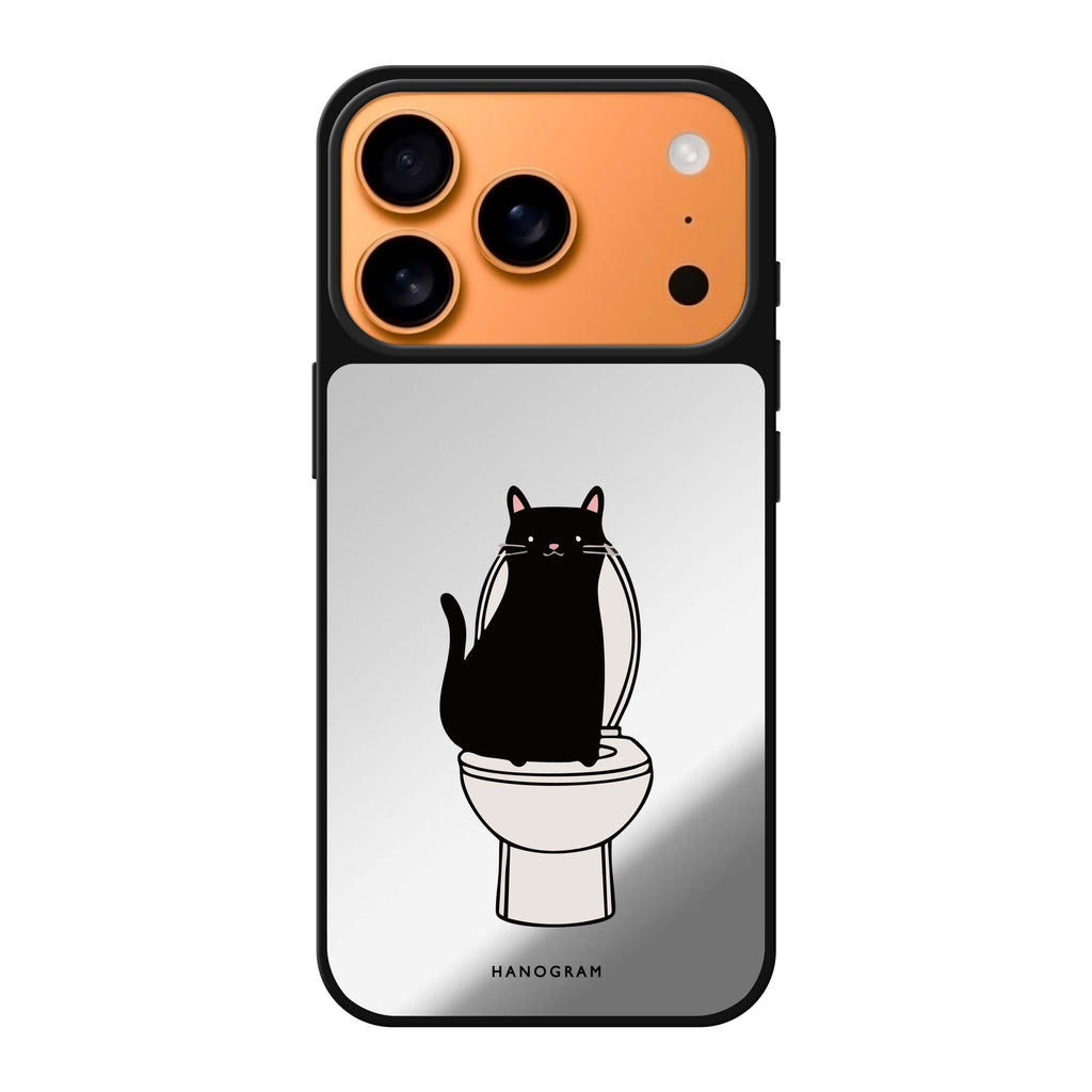 Toilet Cat cat animal iPhone 17 Pro Max mirror case
