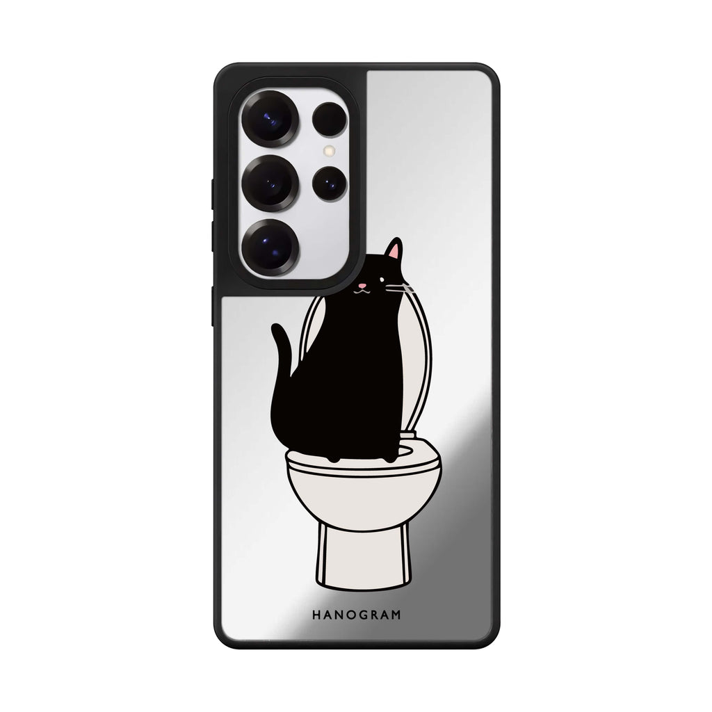 Toilet Cat Mirror Case
