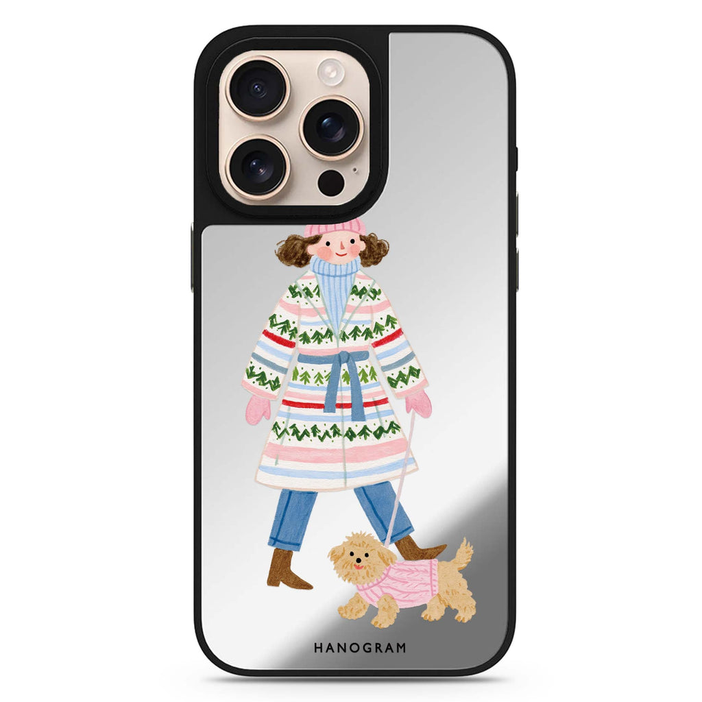 Woolly Walks Together iPhone Mirror Case – design view 1