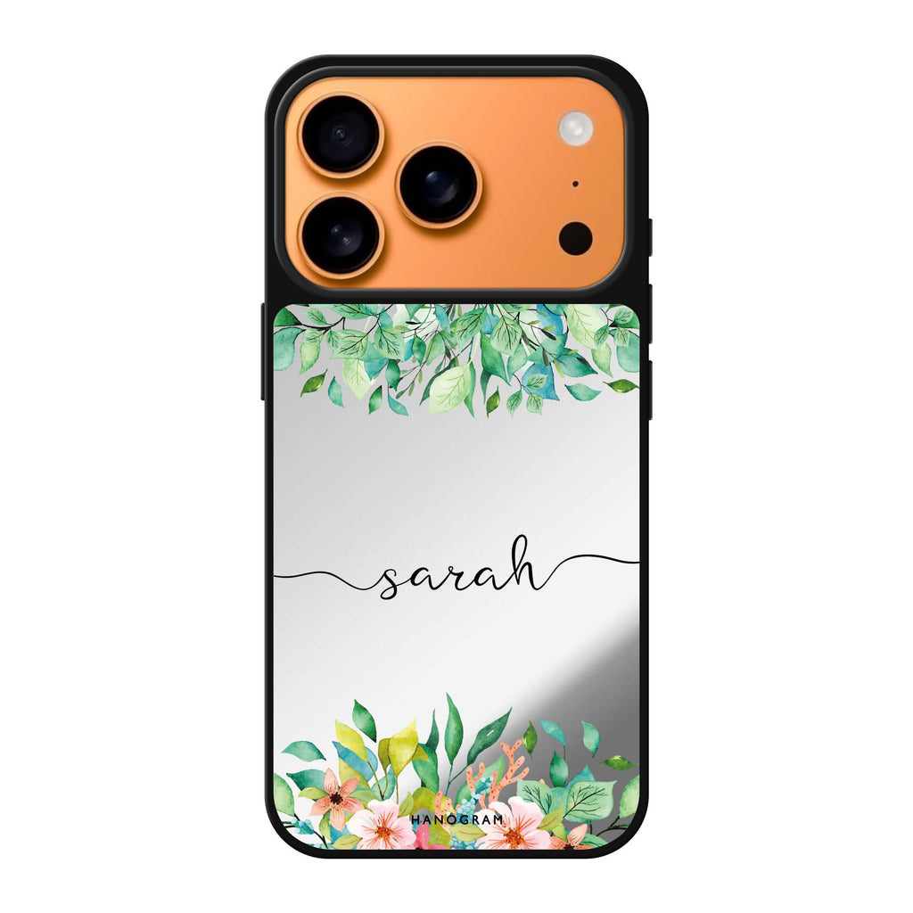 Floral Imagination personalized name spring flower floral iPhone 17 Pro Max mirror case