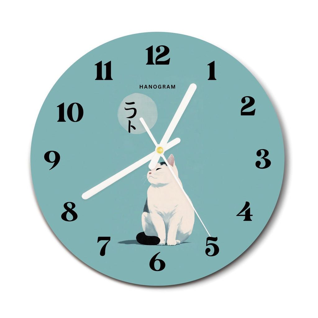 Modern Cow Print premium glass wall clock, animal home decor clock, main view