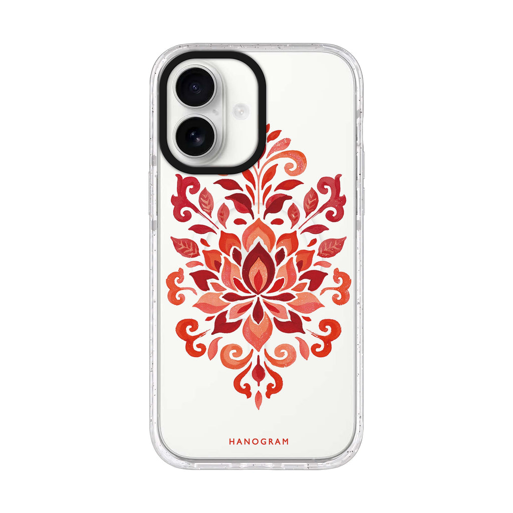 Vermilion Lotus Crest iPhone 17 Ultra Clear Case - product image 1