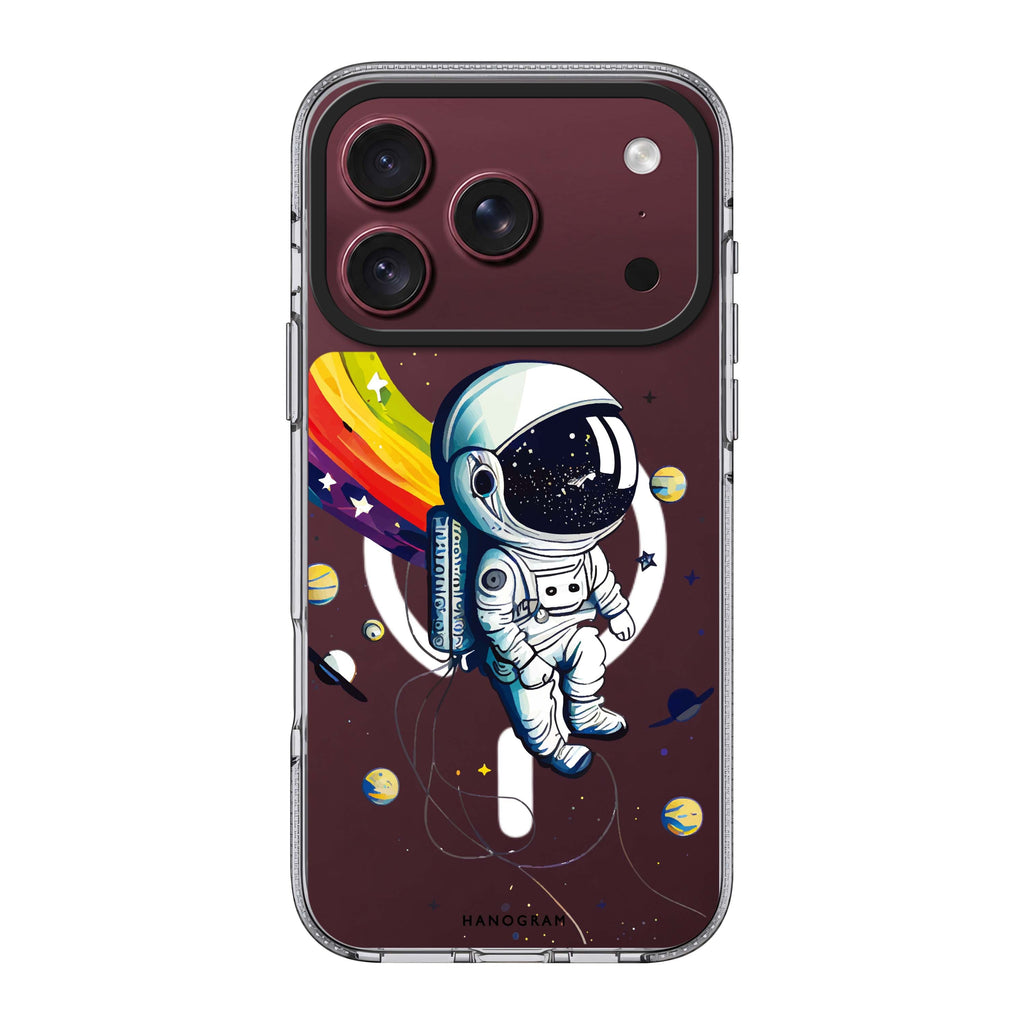 Astronaut in rainbow Ultra Clear Case
