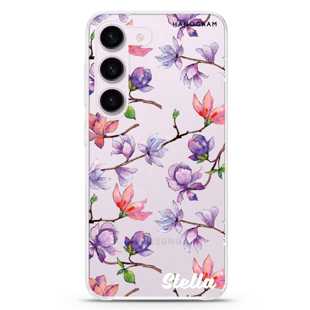 Colour In Spring personalized ultra-clear case for Samsung Galaxy S23/S22, front view