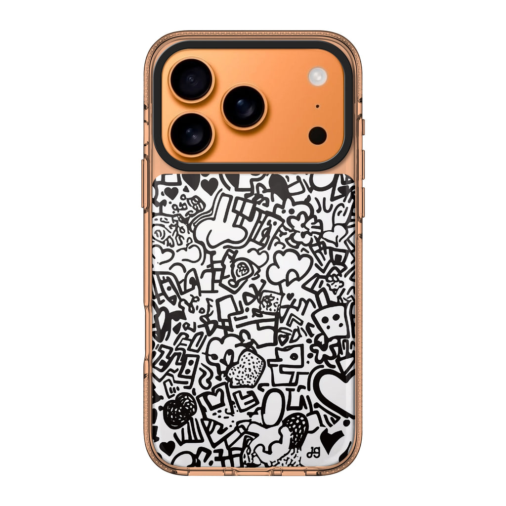 Love Lines heart romantic Valentine iPhone 17 Pro Max ultra clear case