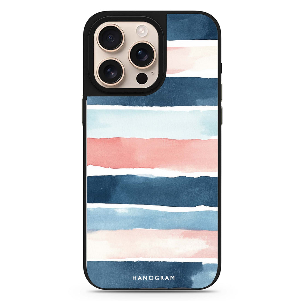 Seabreeze Stripes MagSafe compatible mirror case for iPhone 16/15/14 Pro Max and Pro, main view
