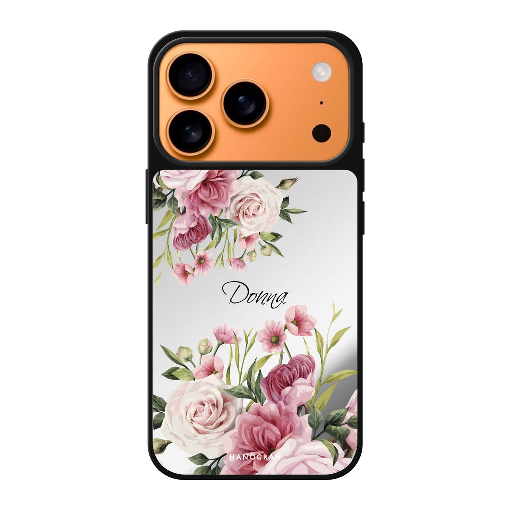 Beautiful Flowers personalized name flower floral iPhone 17 Pro Max mirror case