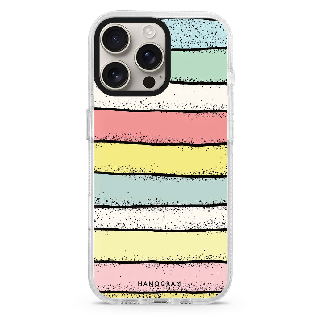 Glitter Stripe Charm MagSafe Compatible Ultra Clear Case
