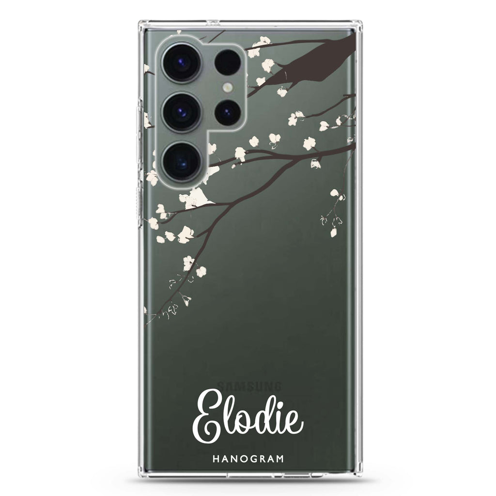 First Light personalized name Samsung Galaxy S26/S25/S24/S23/S22 Ultra ultra clear case, transparent design, main view