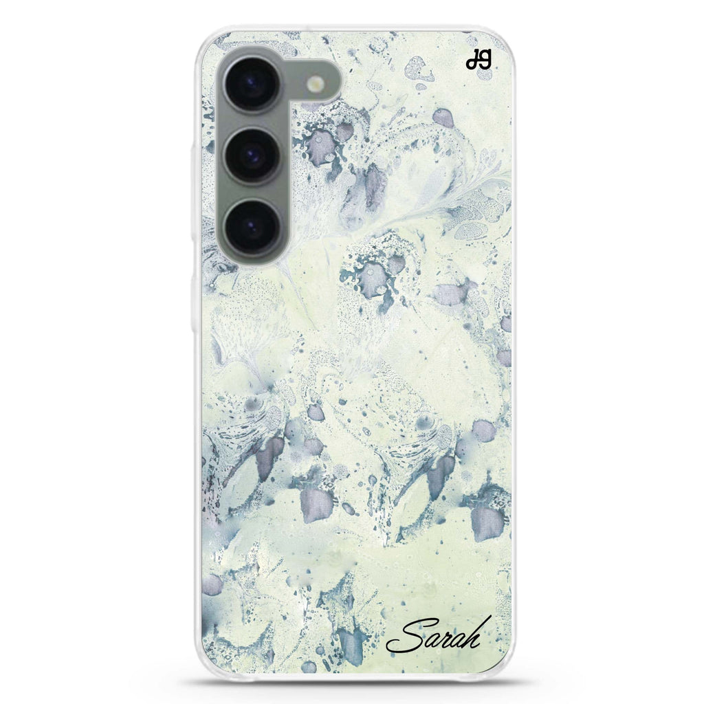 Vintage Marble personalized ultra-clear case for Samsung Galaxy S23/S22, front view
