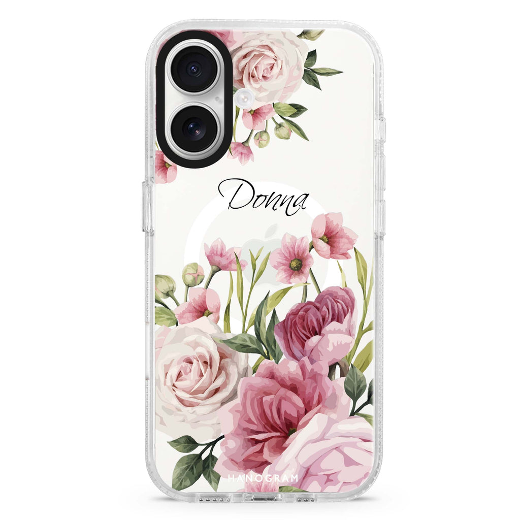 Beautiful Flowers MagSafe Compatible iPhone 16 Ultra Clear Case - Personalized and Stylish Protection