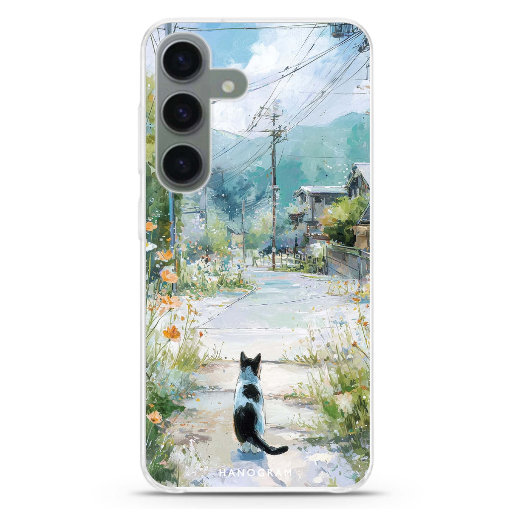 Sunny Day with a Cat Samsung Galaxy Ultra Clear Case
