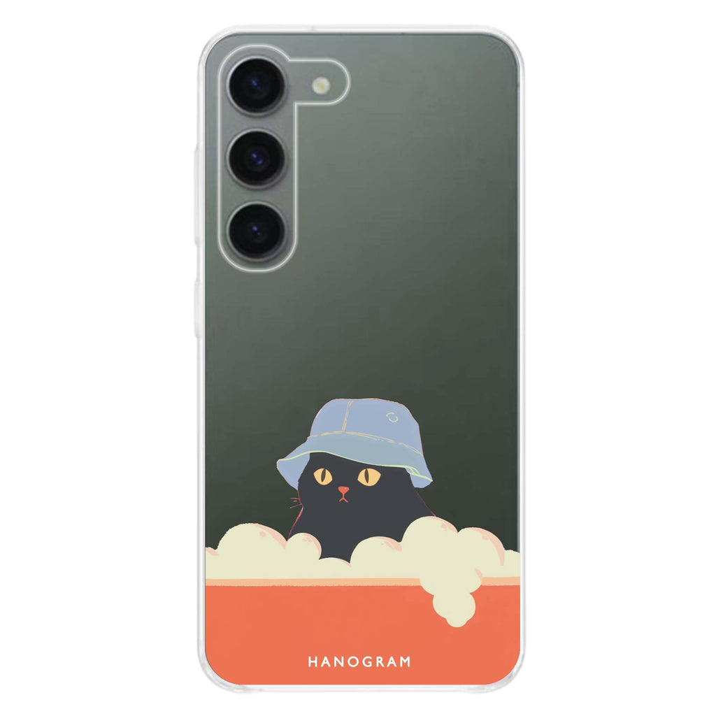 Bubble Meow ultra-clear case for Samsung Galaxy S23/S22, front view