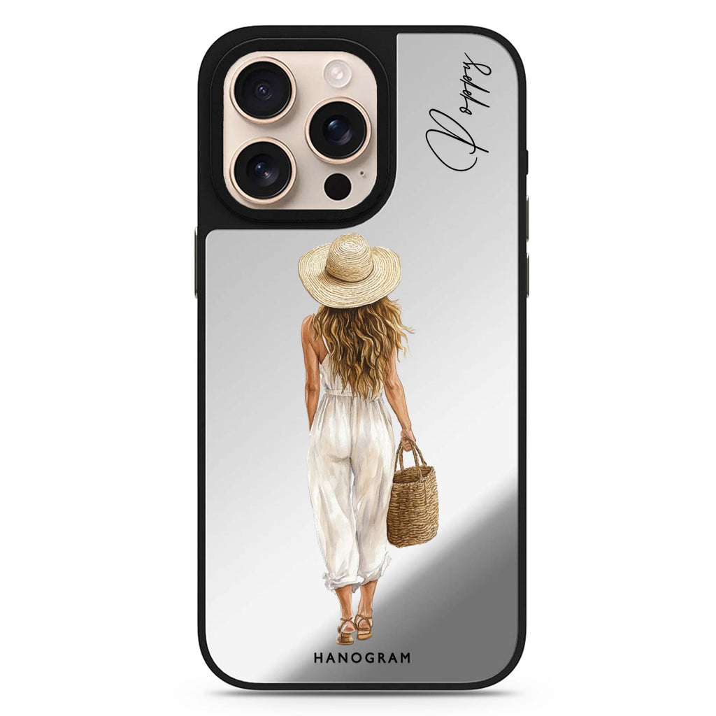 Golden Stroll personalized name MagSafe mirror case for iPhone 16/15/14 Pro Max and Pro, main view