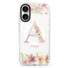 Monogram & Floral MagSafe Compatible Ultra Clear Case