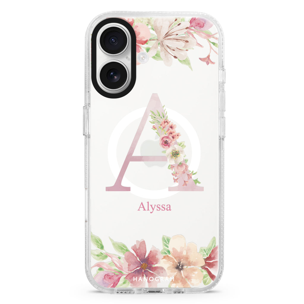 Monogram & Floral MagSafe Compatible Ultra Clear Case