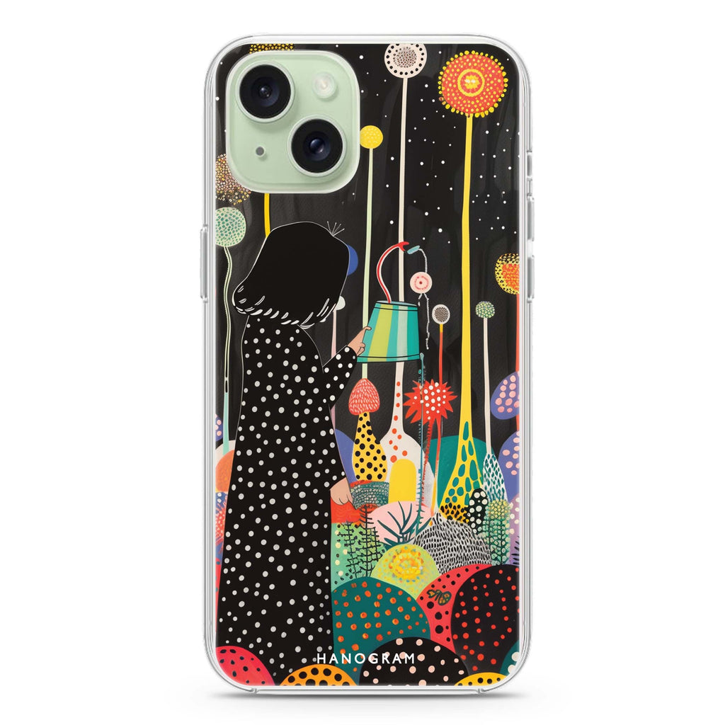Flora Caretaker iPhone 15 Plus MagSafe Compatible Ultra Clear Case