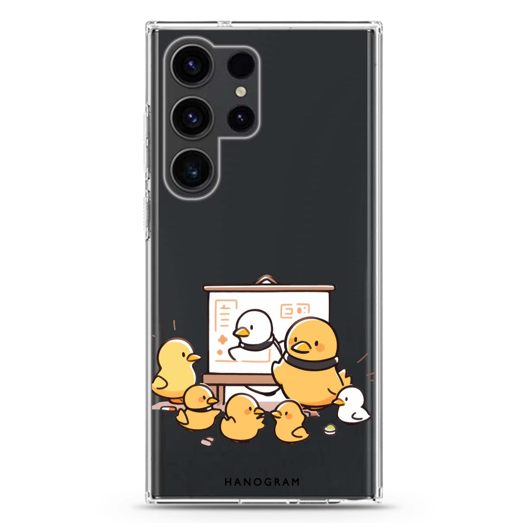 Duck Professor Samsung Galaxy S26/S25/S24/S23/S22 Ultra ultra clear case, transparent design, main view