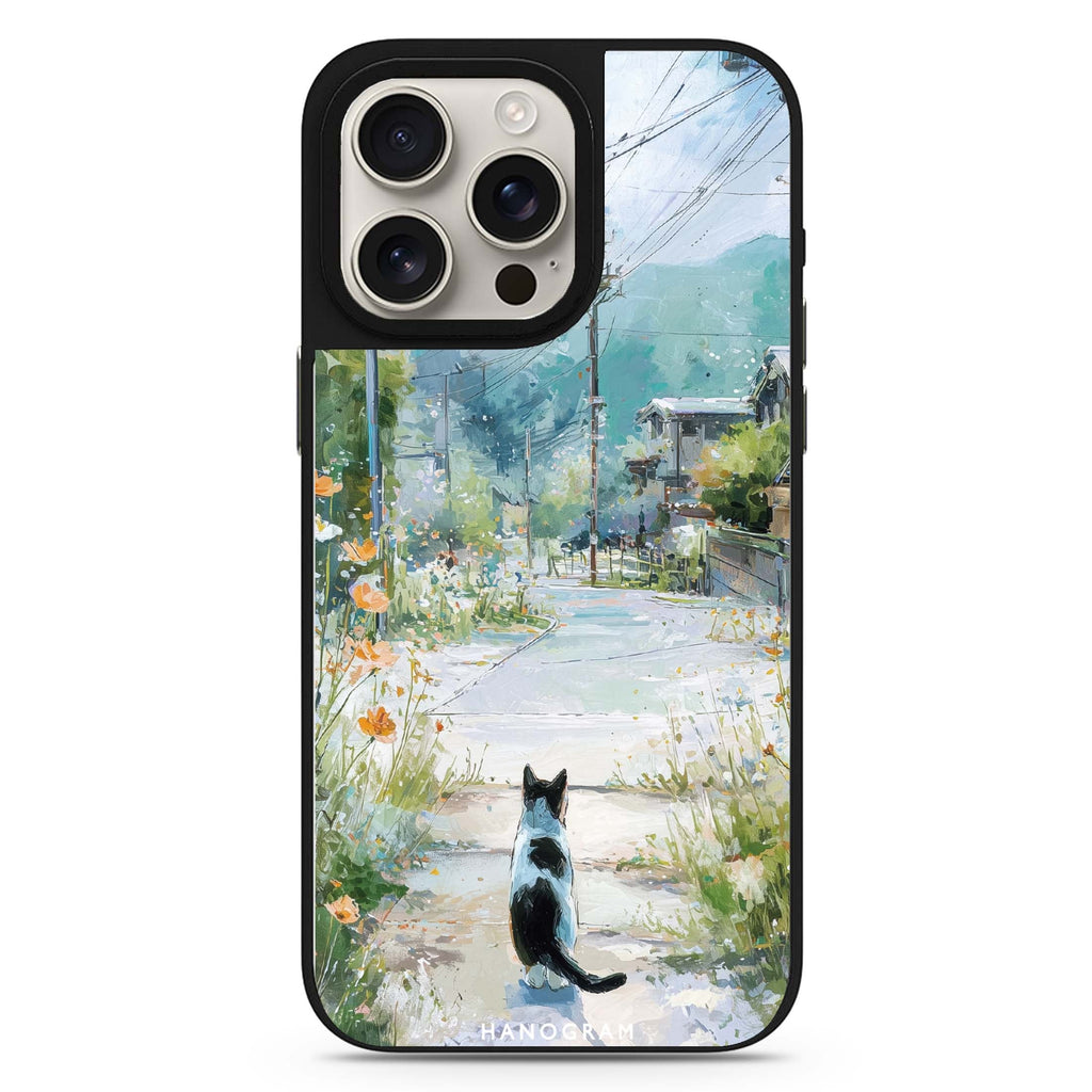 Sunny Day with a Cat MagSafe compatible mirror case for iPhone 16/15/14 Pro Max and Pro, main view