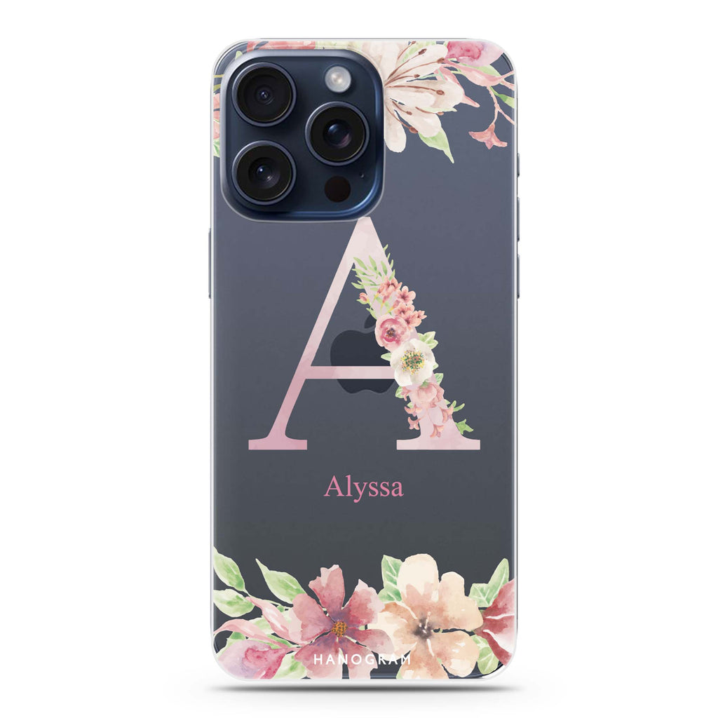 Monogram & Floral iPhone Ultra Clear Case