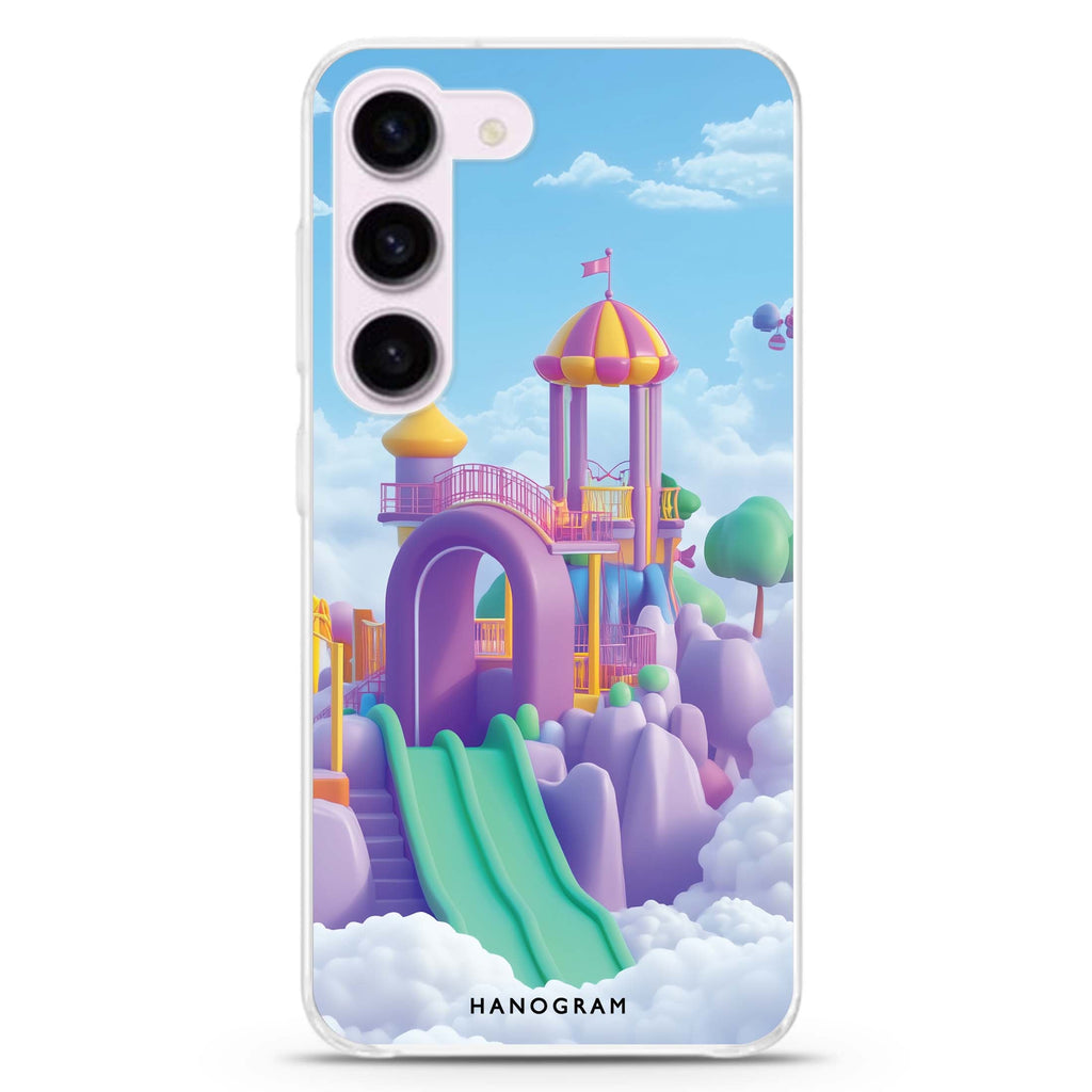 Cloudslide Carnival ultra-clear case for Samsung Galaxy S23/S22, front view