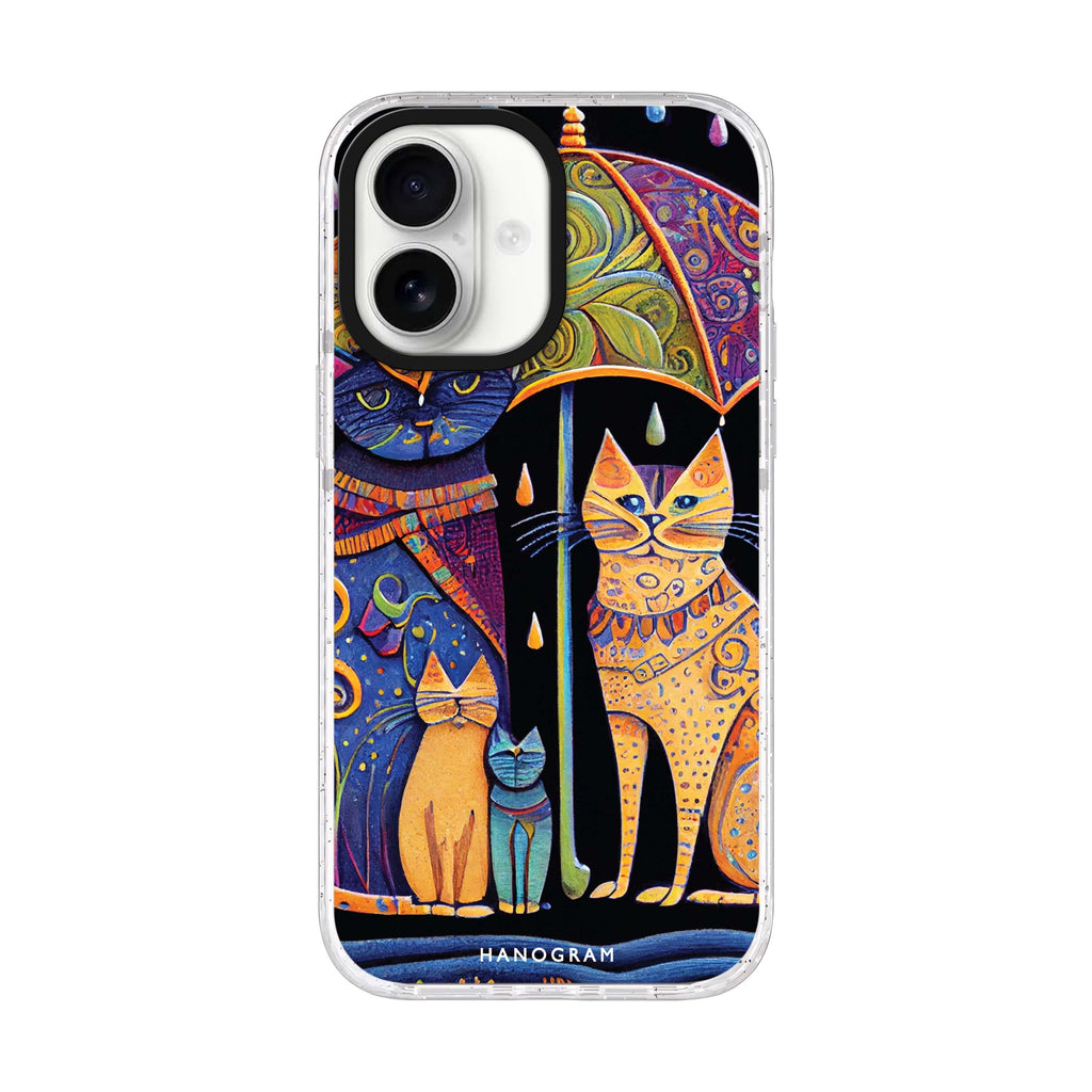 Raining Cat Style 3 iPhone 17 ultra clear MagSafe case, front product view
