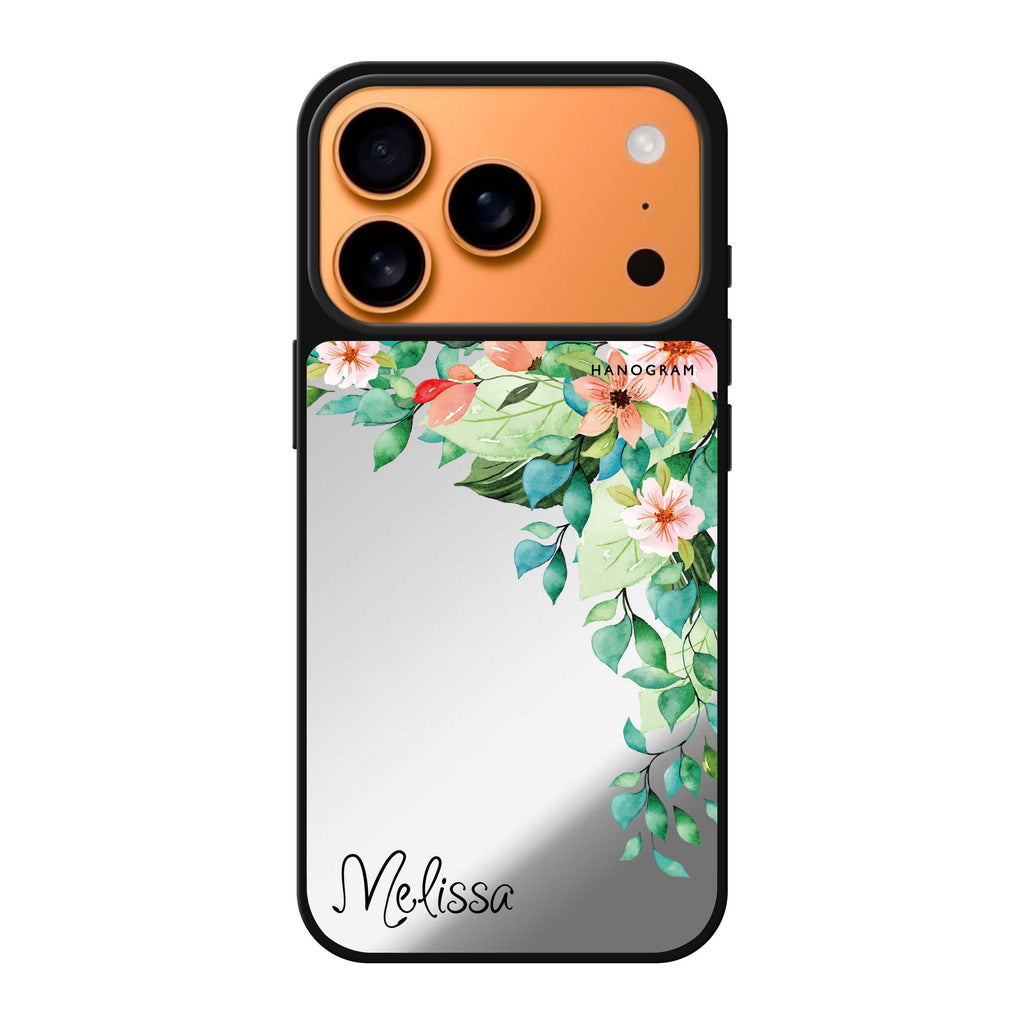 Secret Flower personalized name flower floral iPhone 17 Pro Max mirror case