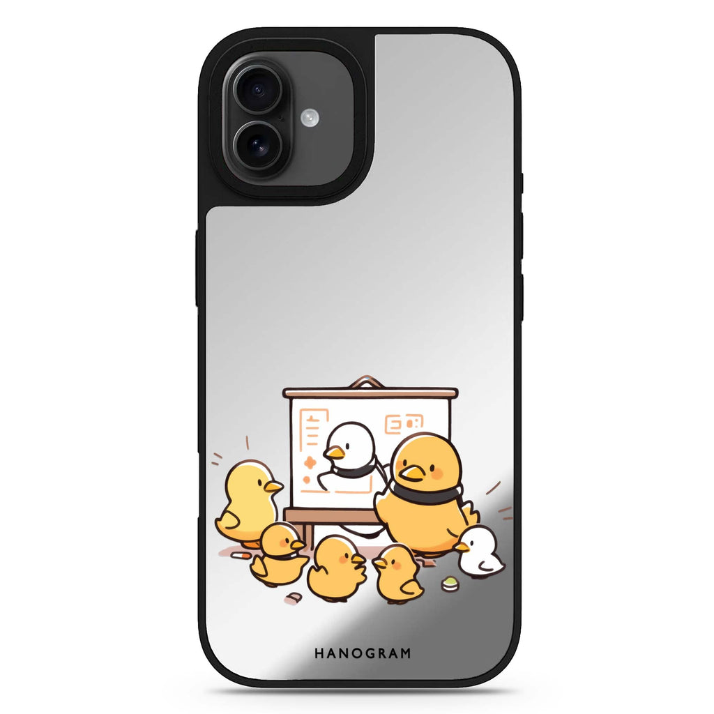 Duck Professor animal design iPhone 17 mirror case