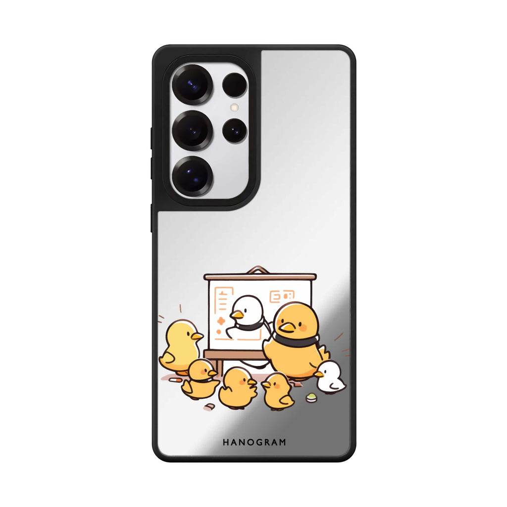 Duck Professor Samsung Galaxy S25 S24 S23 Ultra mirror case, front view