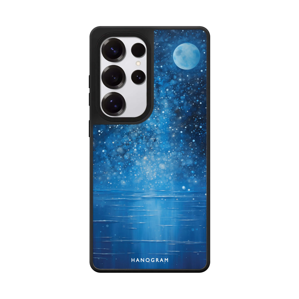 Lunar Azure Samsung Galaxy S25 S24 S23 Ultra mirror case, front view