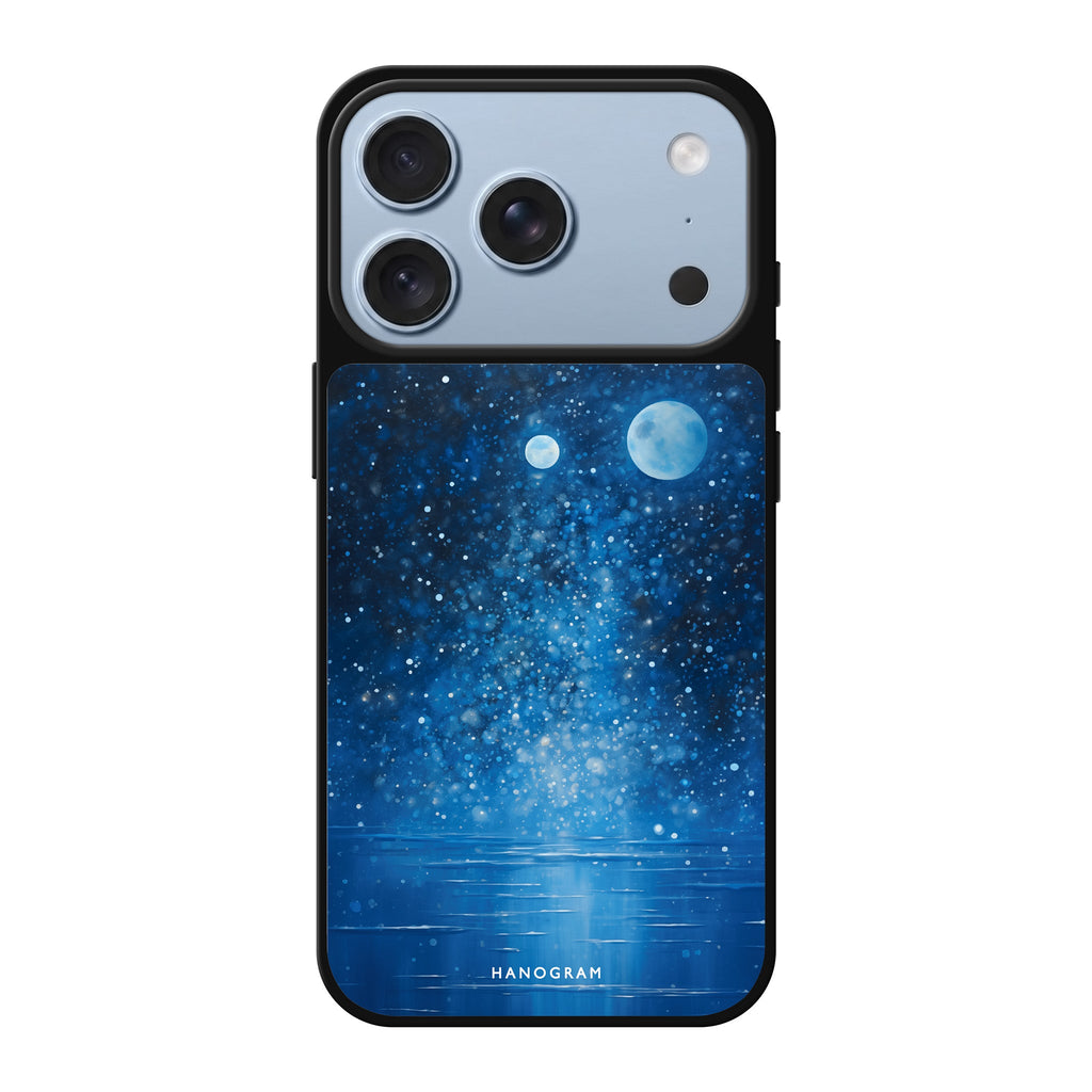 Lunar Azure blue celestial iPhone 18 Pro Max mirror case