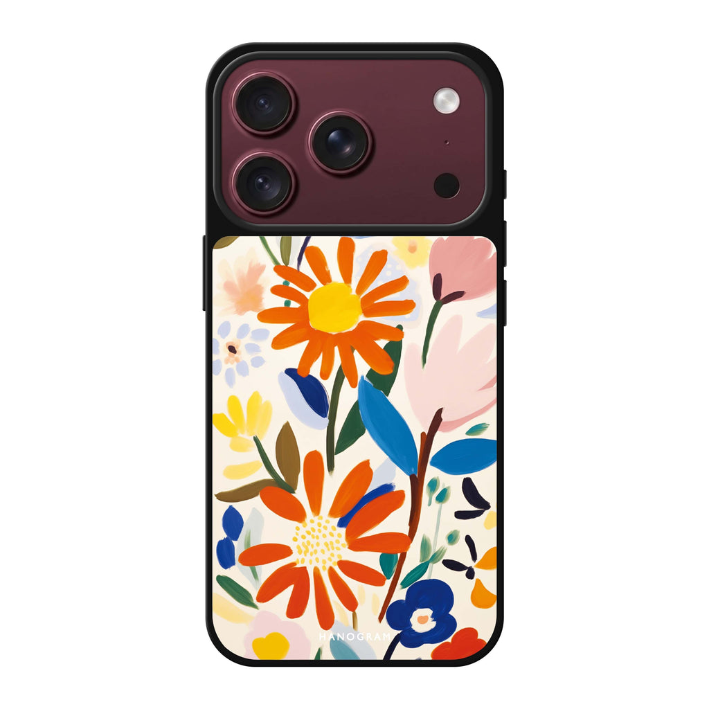 Bloom Brushwork spring flower floral iPhone 18 Pro Max mirror case