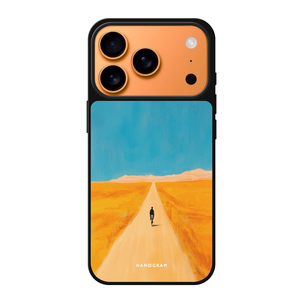 Pedal Alone typography iPhone 17 Pro Max mirror case