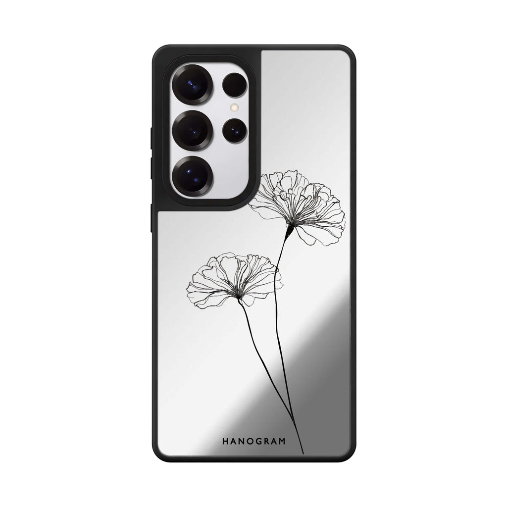 Sketch Flowers Mirror Case