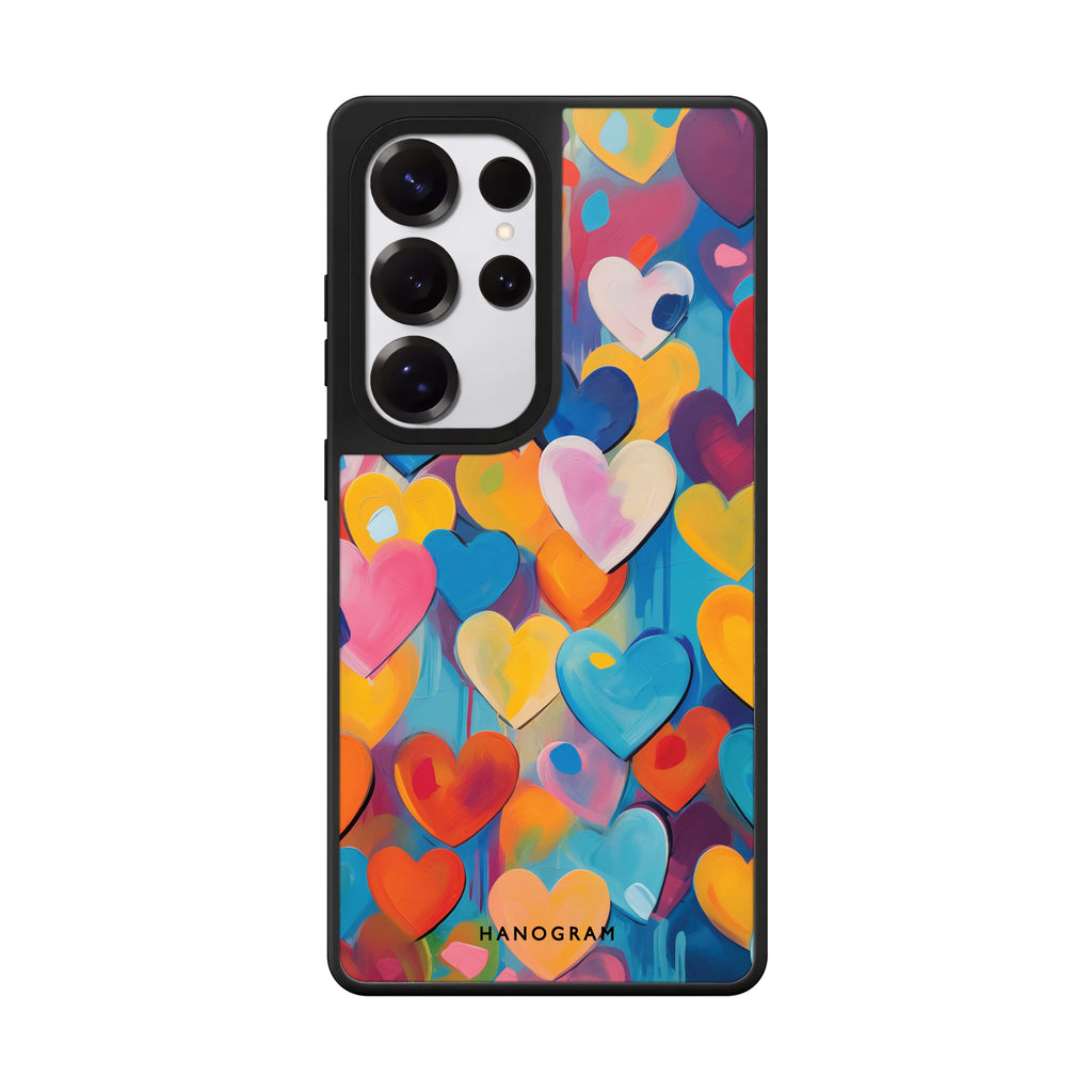 Heartflow Elegance Samsung Galaxy S25 S24 S23 Ultra mirror case, front view