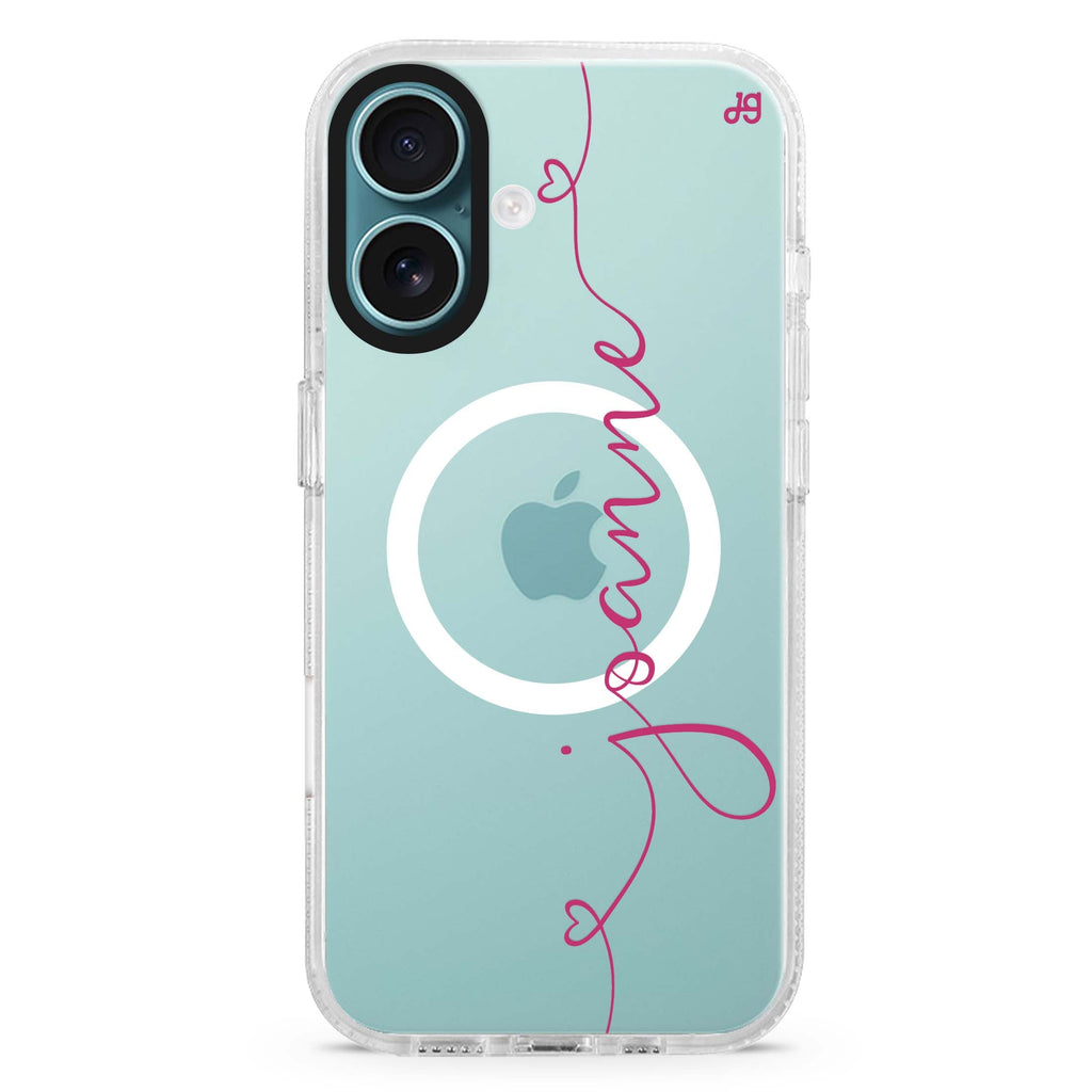 Loving Heart I MagSafe Compatible iPhone 16 Ultra Clear Case - Personalized and Stylish Protection