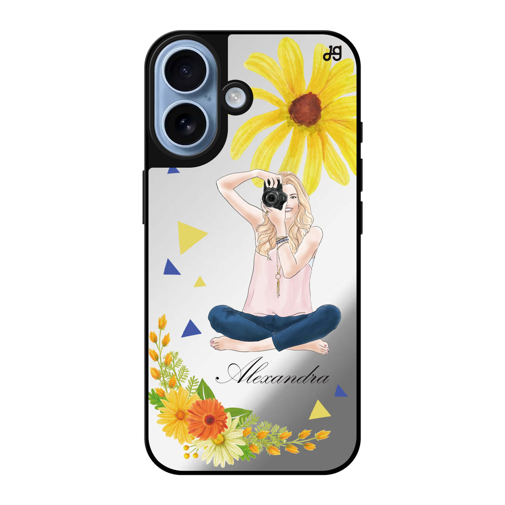 Reflective iPhone 16 Mirror Case –Floral Photography II Design