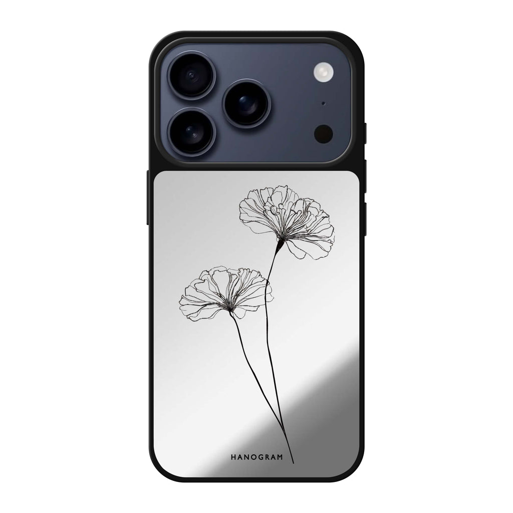 Sketch Flowers flower floral doodle iPhone 17 Pro Max mirror case